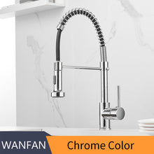 Carregar imagem no visualizador da galeria, Torneira para pia de cozinha Alavanca única Retire Misturadores de bico e mola água fria e quente