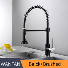 Carregar imagem no visualizador da galeria, Torneira para pia de cozinha Alavanca única Retire Misturadores de bico e mola água fria e quente