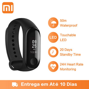 Mi Band3 Relógio Pulseira Smartwatch Monitor Cardíaco Xiaomi